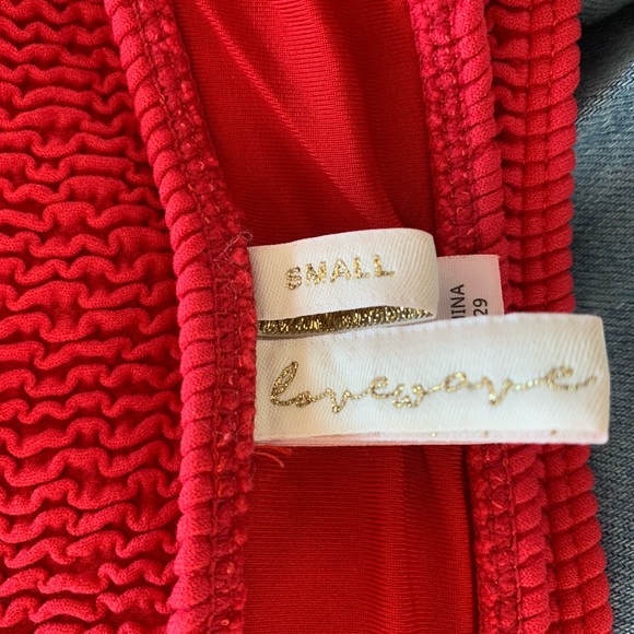 Love Wave Red Ribbed Bikini Top. Size: Small. Excellent condition - Picture 6 of 6